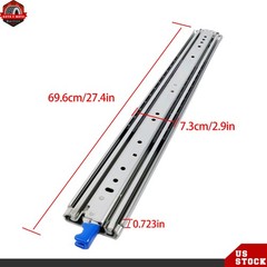 1 Pair 26 Inch Locking Drawer Slides Full Extension & Lock 500 lbs Load Capacity