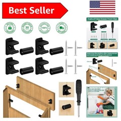 Waterproof False Drawer Front Clips – 4 Pairs with Screws for Easy Installation