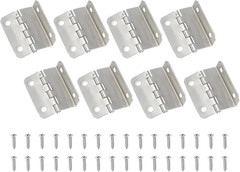 Tri Fold Hinge Retro Half Surface Cabinet Box Window Decorative Hardware 8pc