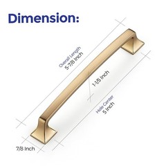 Ravinte Champagne Bronze Square Foot Arch Cabinet Pulls 6-1/4 Inch 30 Pack