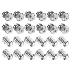 24pcs 0.46″ x 0.51″ Mini Round Knobs Small Drawer Pulls Silver