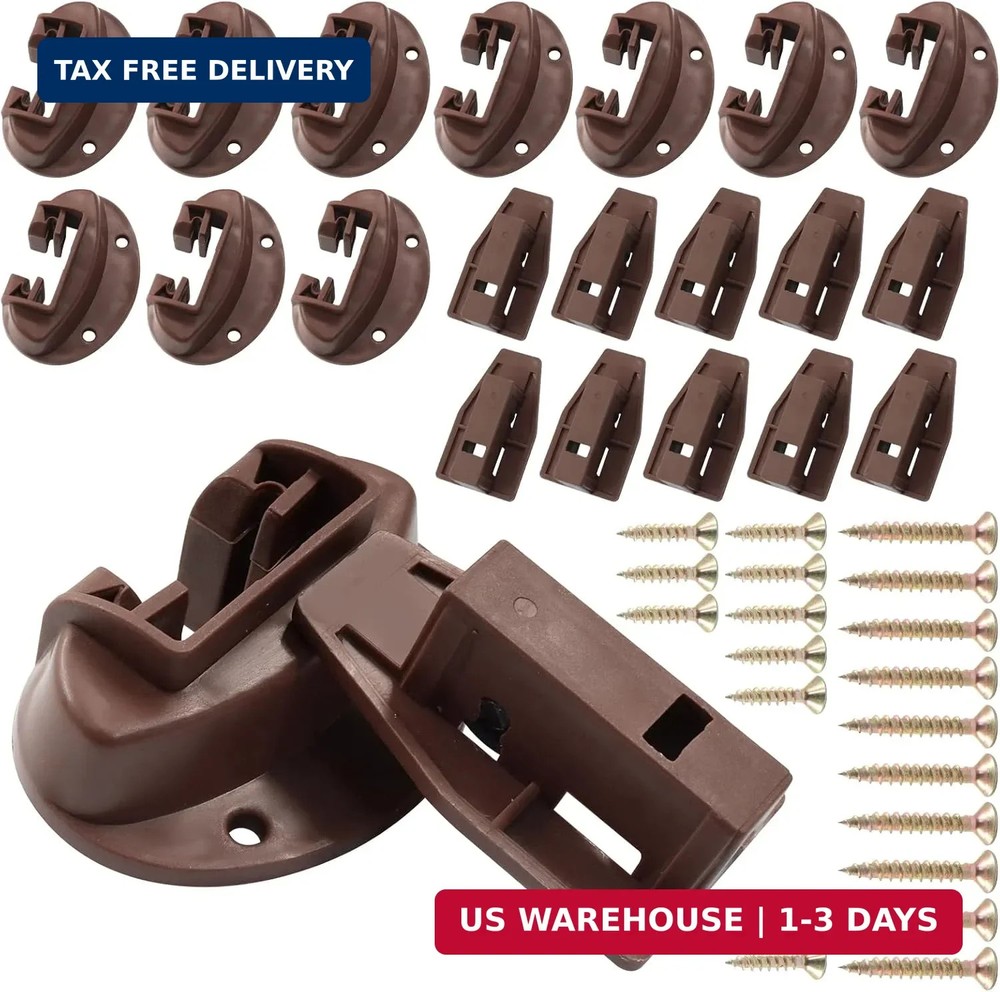 Plastic Center Mount Drawer Track Guidess, Dresser Repair Parts | 20pcs/10 Sets,