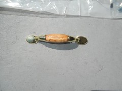 Wood/Metal Brass Color Cupboard/Drawer Cabinet Pull Handles Holes 3″ on Center