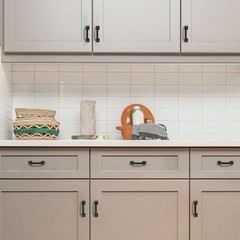 Solid 3 Inch Big Square Foot Cabinet Pulls Matte Black Arch Pull Kitchen Cabi…