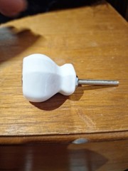 Vintage White Glass Drawer Pull – 33 Available