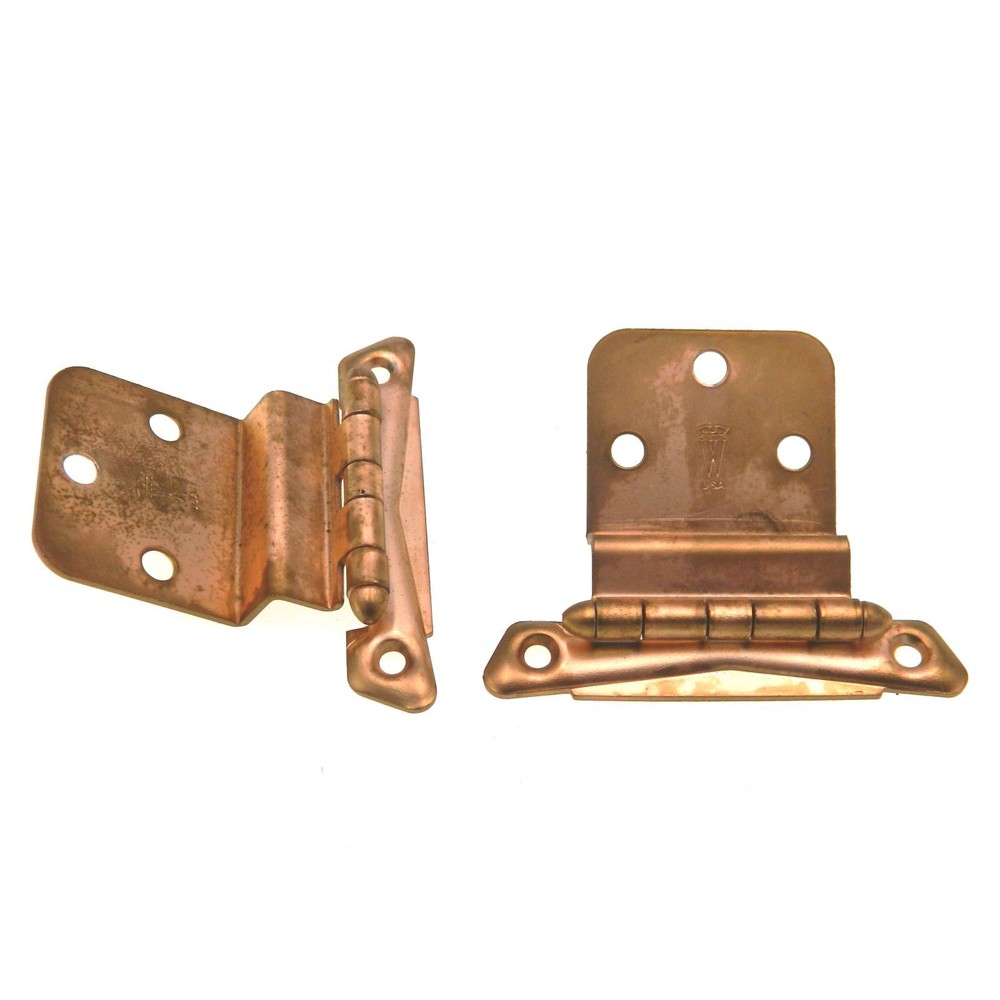 Pair Washington Vintage Satin Bronze 3/8″ Inset Cabinet Hinges 1020-10
