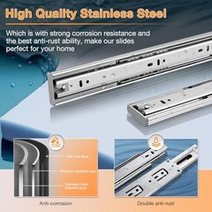 Soft Close Stainless Steel Full Extension 16 Inch stainless soft close-5 pair