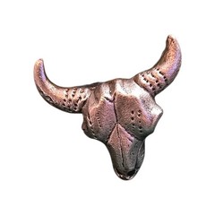 Western Bull Skull Drawer Pull Cabinet Handle Rustic Metal Hardware