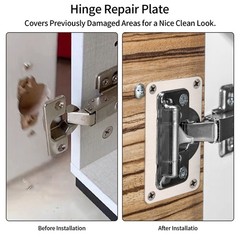 8 Pcs Cabinet Hinges Repair Plates, Cabinet Doors Hinge Repair Kit Stainless …