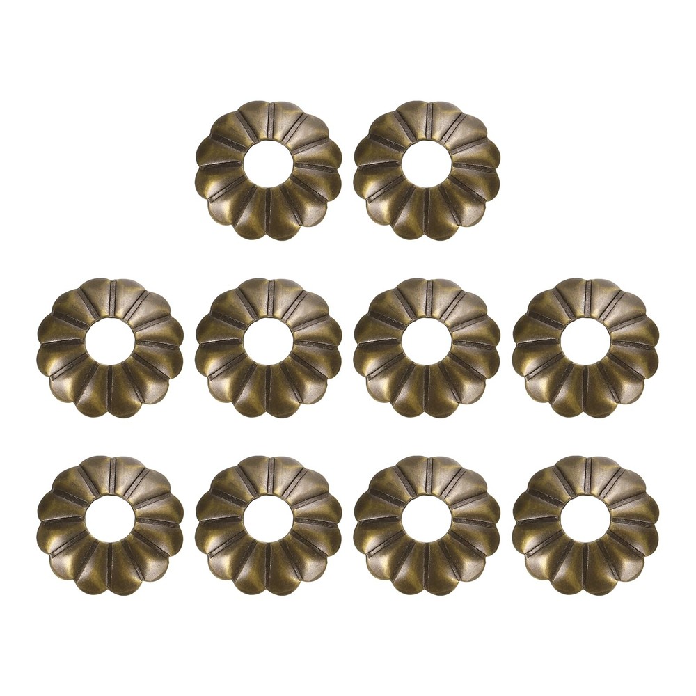 uxcell 10pcs Cabinet Knob Backplate, 0.79 Inch Drum Inch, Bronze Tone