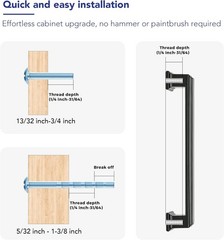 5 Inch Square Matte Black Cabinet Pulls – 10 Count of Zinc Alloy Drawer Handles