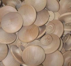 25 ROUND 1 3/4″ WOOD KNOBS Unfinished Birch Pulls Cabinet Handles w/ screws