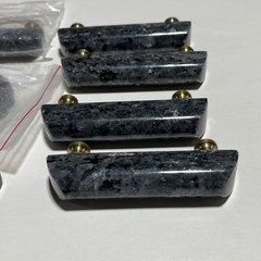 Lot Of 7 Used 4″ Dark Gray Granite Drawer Pulls 2 7/8” screw spacing