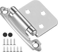 “20 Pack 10 Pairs 1/2″” Inset Cabinet Door Hinges – White Offset Self Closing H.