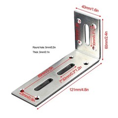 1pc Heavy Duty Industrial L Shape Adjustable Corner Shelf Brackets High Quality