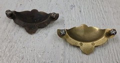 2x Belwith Keeler Sechel Sherwood Antique Solid Brass 3″cc Drawer Cup Pull A113