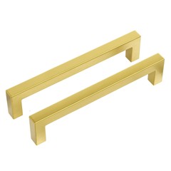Gold Cabinet Handles 6-1/4 Inch Brushed Gold Cabinet Handles 10 Pack