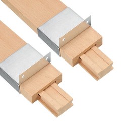 2 Set Wooden Drawer Slides with Metal Slide Glide Bracket 13-3/4″ (35 CM)