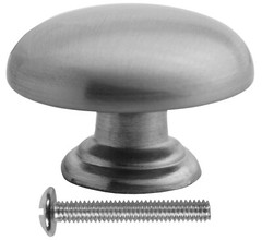 Lot of 100 Designer Kitchen Cabinet Hardware Knobs Mushroom Classic Satin Nickle
