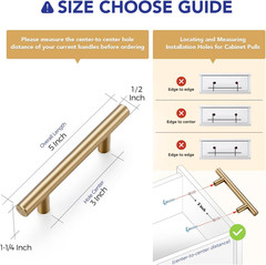 30 Pack Kitchen Cabinet Handles Champagne Bronze 3 Inch Hole Center Stainless St