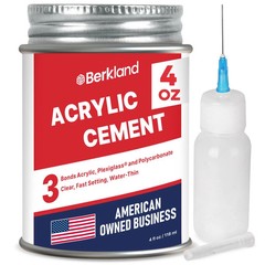 [4 Oz] Acrylic Bonding Cement with Applicator Bottle – Clear Glue for Plexiglass