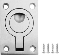1pcs Flush Pull Ring Handles 2.5 X 1.8 Hidden Recessed Furniture Handle 304 S