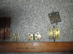 Lot of 8 assorted hinges