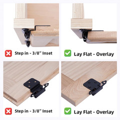 Oil Rubbed Bronze Cabinet Hinges for Kitchen Cabinets (10 Pair -20 Pcs) -1/2″ Ov