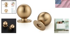 Modern Champagne Bronze Cabinet Knobs, 0.95″ Round – 12 Pack for Elegant Updates