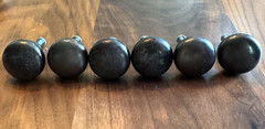Vintage Blackened Metal Dresser & Cabinet Knobs – Lot of 25 Matching Drawer Pull