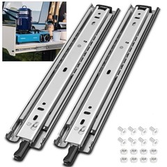 Heavy Duty 22″ Locking Drawer Slides – Full Extension, 250 lb Capacity, Side Mou