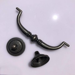 6 PCS 41/4 Inch 108mm Antique Black Drop Bail Drawer Pull Cabinet Handle