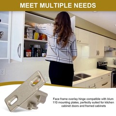 Hinge Mounting Plate Replacement for Blum 1 5/8″ Overlay 110 Degree Compact 3…