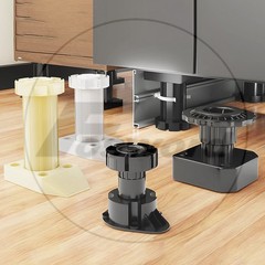 Kitchen Cabinet Plinth Feet Legs Black Carcase Unit Base Plastic Adjustable Legs
