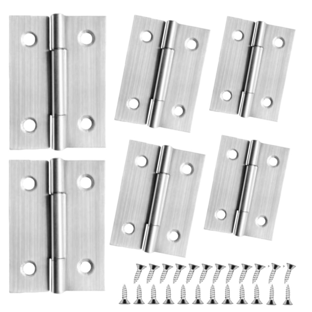 6 PCS Door Hinges 2 inch Stainless Steel Small Hinges Cabinet Hinges for Mini…