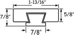 Wooden Drawer Slides 40cm Classic Wood Center Guide Track 15-3/4”