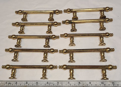 Lot of 10 Vintage Amerock Allison Solid Brass 3″ Ctr. Cabinet Bar Pull 555
