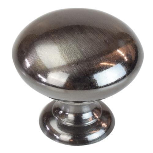 10 Antique Nickel Cabinet Knobs, Round Brushed Black Nickel Silver Drawer Pull