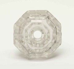 LOT 4; DRAWER CABINET KNOBS PULLS Flower Floral Clear Glass Fancy Chic Cottage