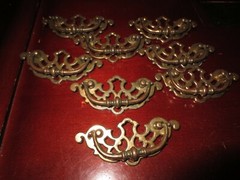 Brass Tone Batwing CP2353 8 Drawer Pull Canada Furniture Handle ILCO,Unican 1966