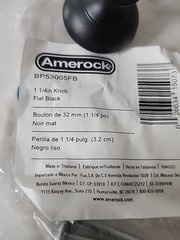 Amerock BP53005-FB Flat Black Cabinet Hardware Knob 1-1/4″ Knob (25 Total!)