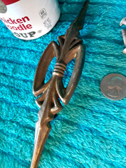 Vintage 50’s 60’s Ornate Brass Gold 7 1/4 in. Drawer Pull Handle