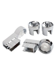 1 Set Bath Hinge Brackets Shower Screen Hinges ABS Chrome Plating Shower Holder