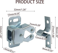 20 Pcs Double Roller Catch, Cabinet Door Latch and Catch Hardware