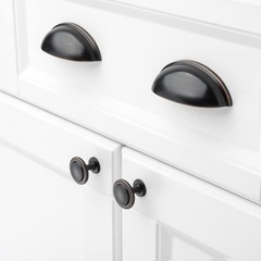 Sophisticated 1-1/4 Inch Round Knobs – 10 Pack Oil Rubbed Bronze Cabinet Pulls
