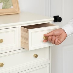 Brushed Brass Gold Cabinet Knobs Round Small Drawer Pulls Hardware 10 PCS