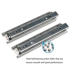 payanwin 9 Inch Silver Drawer Slides 2 Pack