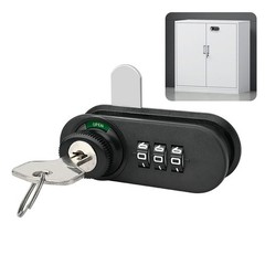 3 Digit Zinc Alloy Combination Lock for Drawers Cabinets Toolboxes RV Boats
