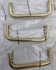 Brass Mid Century Modern Style Cabinet Pull Door 3″ Center ~ NEW ~ Lot of 10