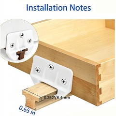 10 Pcs Plastic Drawer Track Guides for Smooth Drawer Operation White